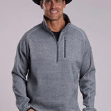 Stetson 3233 Bonded Knit (Navy) - Men's Quarter Zip Sweater