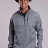 Stetson 3233 Bonded Knit (Navy) - Men's Quarter Zip Sweater