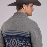 Stetson 2776 Aztec Border (Grey) - Men's Wool Sweater