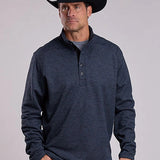Stetson 2799 Button Front Honeycomb (Grey) - Men's Sweater
