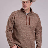 Stetson 2800 Quarter Zip (Rust) - Men's Knit Sweater