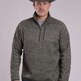 Stetson 2800 Quarter Zip (Olive) - Men's Knit Sweater