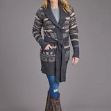 Stetson 2266 Indigo Aztec (Grey) - Women's Sweater