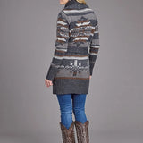 Stetson 2266 Indigo Aztec (Grey) - Women's Sweater