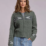 Stetson 3188 Aztec Cable (Green) - Women's Wool Sweater