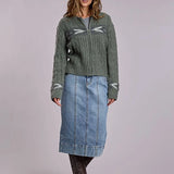 Stetson 3188 Aztec Cable (Green) - Women's Wool Sweater