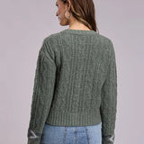 Stetson 3188 Aztec Cable (Green) - Women's Wool Sweater