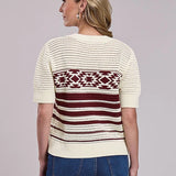 Stetson 2950 Wine Crochet (Cream) - Women's Sweater