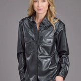 Stetson Oversized Leather (Black) - Women's Button Up Shirt