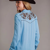 Stetson 1912 Crepe (Blue) - Women's Blouse