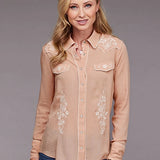 Stetson 2097 Blush Crepe (Pink) - Women's Blouse