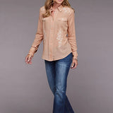 Stetson 2097 Blush Crepe (Pink) - Women's Blouse