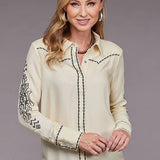 Stetson 2098 Twill Western (Cream) - Women's Blouse