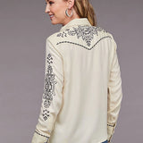 Stetson 2098 Twill Western (Cream) - Women's Blouse