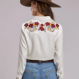 Stetson 3265 Flower Collar (White) - Women's Western Shirt