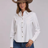 Stetson Loose Denim (White) - Women's Western Shirt