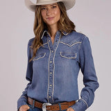 Stetson Tencel Denim (Blue) - Women's Western Shirt