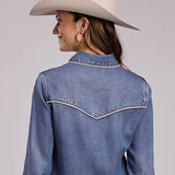 Stetson Tencel Denim (Blue) - Women's Western Shirt