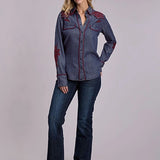 Stetson Cactus Wine (Blue) - Women's Western Shirt