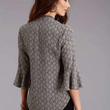 Stetson 2101 Aztec Geo Rounded (Black) - Women's Blouse