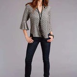 Stetson 2101 Aztec Geo Rounded (Black) - Women's Blouse