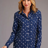 Stetson 01120 Vintage Ditzy (Blue) - Women's Blouse