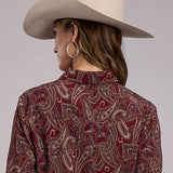 Stetson 3294 Rodeo Paisley (Wine) - Women's Western Shirt