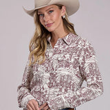 Stetson 2913 Desert Toile (Cream) - Women's Western Shirt