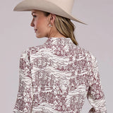 Stetson 2913 Desert Toile (Cream) - Women's Western Shirt