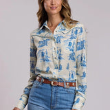 Stetson 2965 Indigo Trail (Cream) - Women's Western Shirt