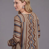 Stetson 2187 Sand Serape V-Neck (Tan) - Women's Blouse