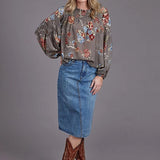 Stetson 2188 Vintage Peasant (Grey) - Women's Blouse