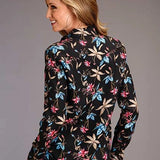 Stetson 00897 Feather Floral (Black) - Women's Blouse
