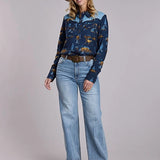 Stetson 3137 Ranch Life (Navy) - Women's Western Shirt