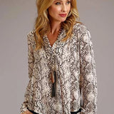 Stetson 00439 Snake Print (Cream) - Women's Blouse