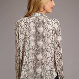 Stetson 00439 Snake Print (Cream) - Women's Blouse