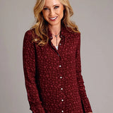 Stetson 1770 Western Ditzy (Wine) - Women's Blouse