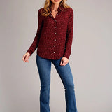 Stetson 1770 Western Ditzy (Wine) - Women's Blouse