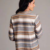 Stetson 1733 Desert Serape V-Neck (Brown) - Women's Blouse