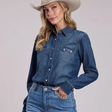 Stetson Dark Denim (Blue) - Women's Western Shirt
