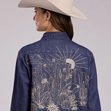 Stetson Cropped Denim (Blue) - Women's Western Shirt