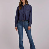Stetson Cropped Denim (Blue) - Women's Western Shirt