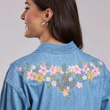 Stetson Floral Denim (Blue) - Women's Western Shirt