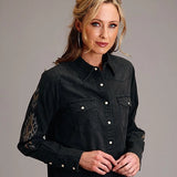 Stetson Boyfriend Fit (Black) - Women's Denim Shirt