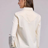Stetson 2558 Turquoise Snaps (Cream) - Women's Denim Blouse