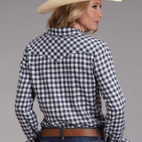 Stetson 00255 Double Sided Plaid (Navy) - Women's Blouse