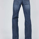 Stetson 214 Trouser Fit S Back Pocket ( Denim Dark Wash) - Women's Jeans