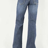 Stetson 214 Trouser Fit Pieced Back Pocket (Denim Medium Wash) - Women's Jeans