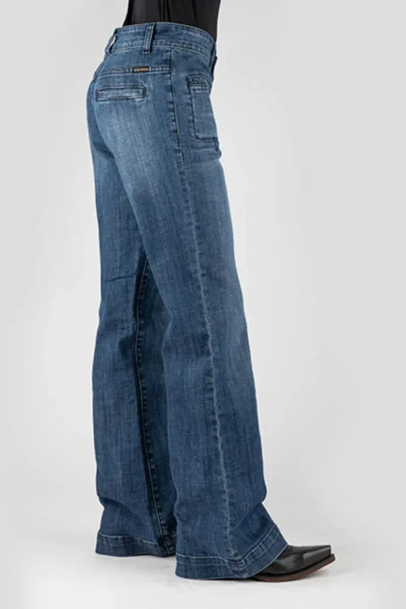 Stetson 214 Trouser Fit Flare Leg (Medium Wash) - Women's Jeans - Hatcountry