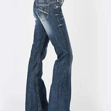 Stetson 816 Classic Boot Cut Blasted (Denim Dark Wash) - Women's Jeans